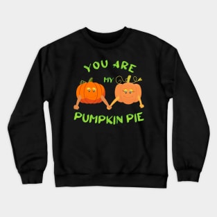 Cute Pumpkins Couple Pumpkin Pie Crewneck Sweatshirt